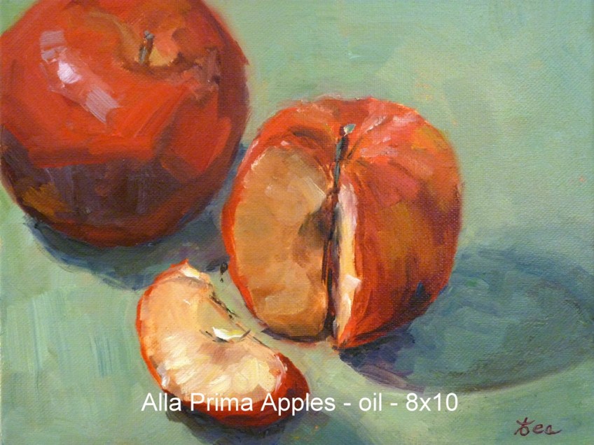 Alla Prima Apples, 8x10 Oil