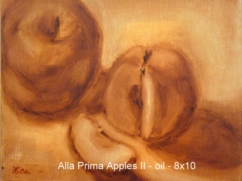 Alla Prima Apples II, 8x10 Oil