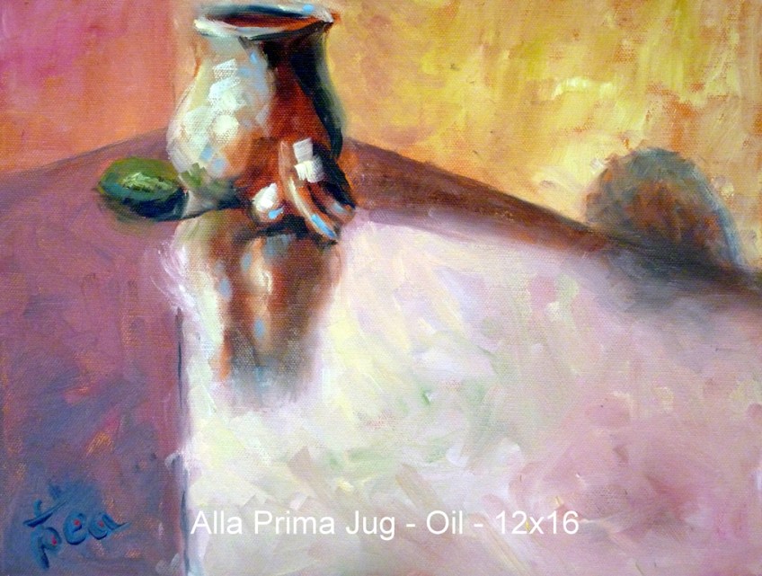 Alla Prima Jug, 12x16 Oil