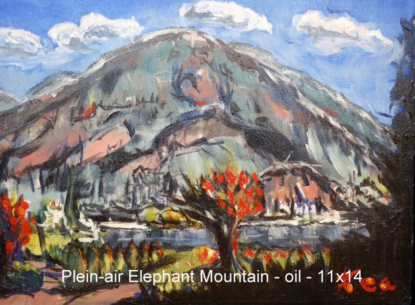 Plein-Air Elephant Mountain, 11x14 Oil