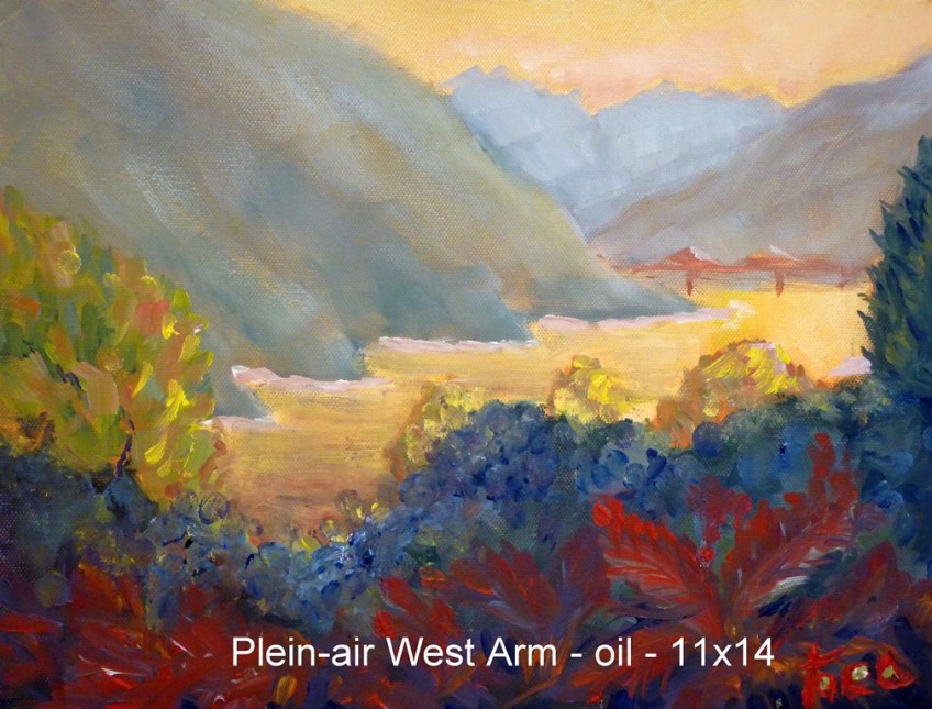 Plein-Air West Arm, 11x14 Oil