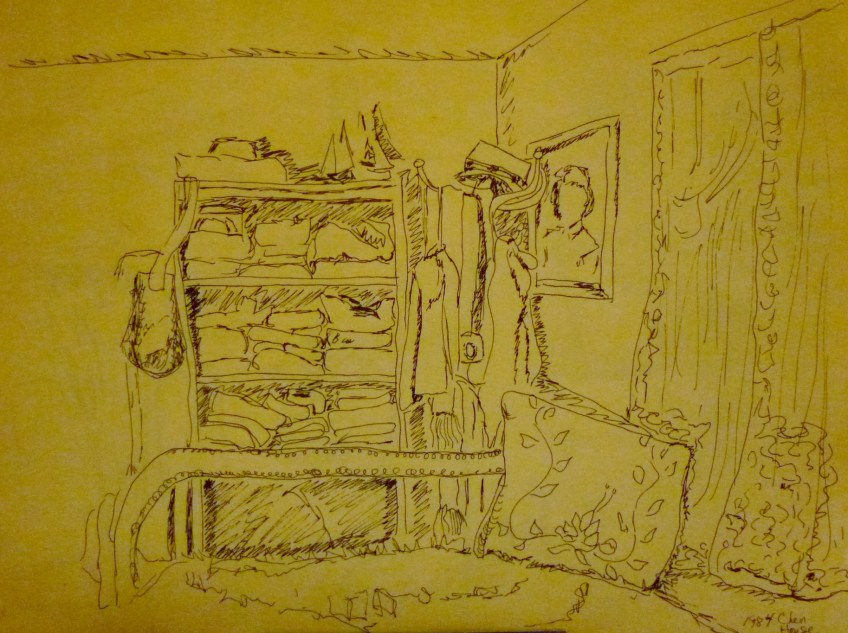 Tea Preville - 1984 - Chen House I - pencil