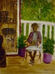 Tea Preville - 1999 - Mountain Station Lady - acrylic