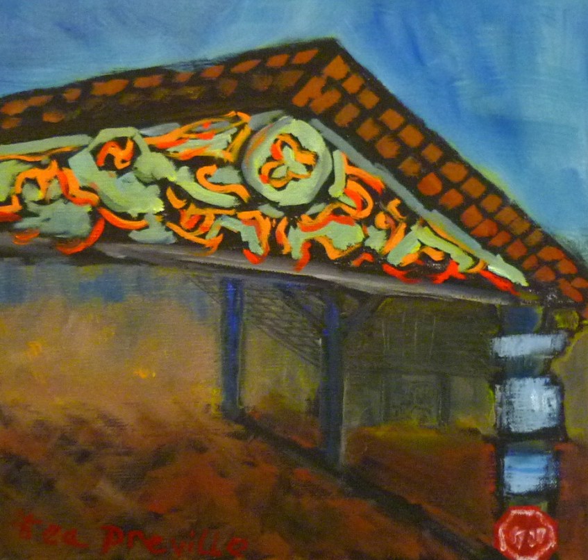 Preville, Tea -Shambhala- oil on canvas, 12x12- 2015