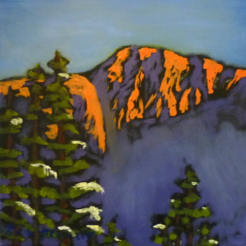 Preville, Tea -Ymir Peak-oil on canvas, 12x12- 2015
