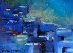 Tea Preville, Blue Abstract, 2015