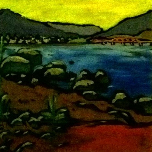 Tea Preville,Red Sands Beach, Oil on Canvas, 2015